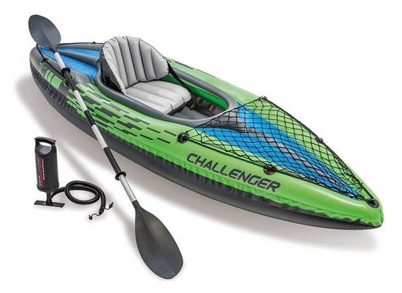 Intex Challenger K1 opblaasbare kajak | 1-persoons kajak | Incl. peddel en pomp